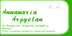 annamaria argyelan business card