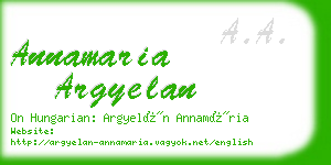 annamaria argyelan business card